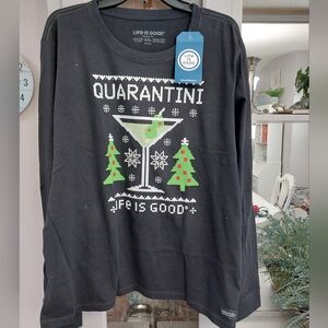 Life Is Good Christmas Long Sleeve Tee XXL NWT